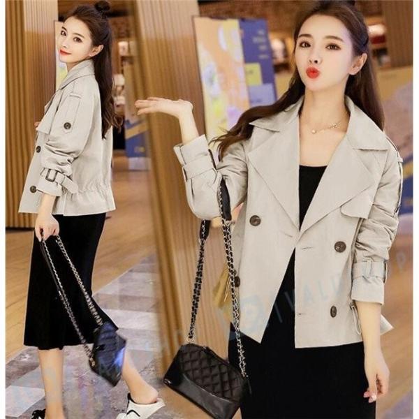 トレンチコート レディース スプリングコート ショート丈 秋 春コート チェスター ジャケット 50代 アウター 代 前開 ハイクオリティ 30代 19 ファッション 40代