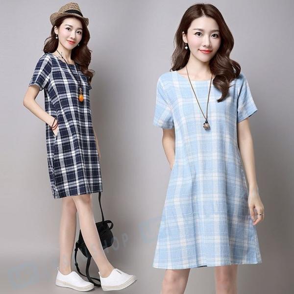 激安挑戦中 ワンピース 膝丈 レディース 大きいサイズ 結婚式 半袖 森ガール 18春夏新作 リゾート リネン