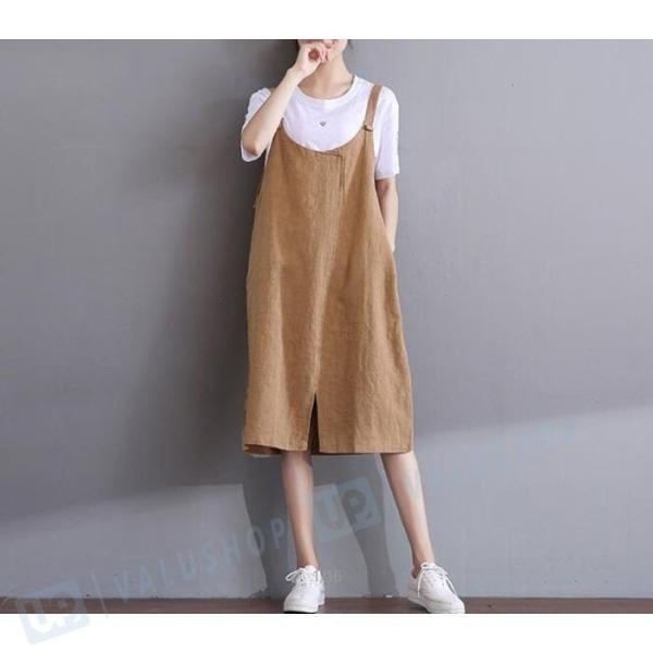 ワンピース 大きいサイズ 膝丈 激安卸販売新品 レディース リネンワンピース チュニックワンピース 無地 欧米セレブ 18春夏新作