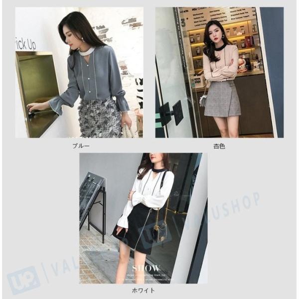 シャツ レディース 長袖 豪華な シフォンブラウス フォーマル トップス 大きいサイズ 通勤 黒 ブラウス 無地 オフィス 白