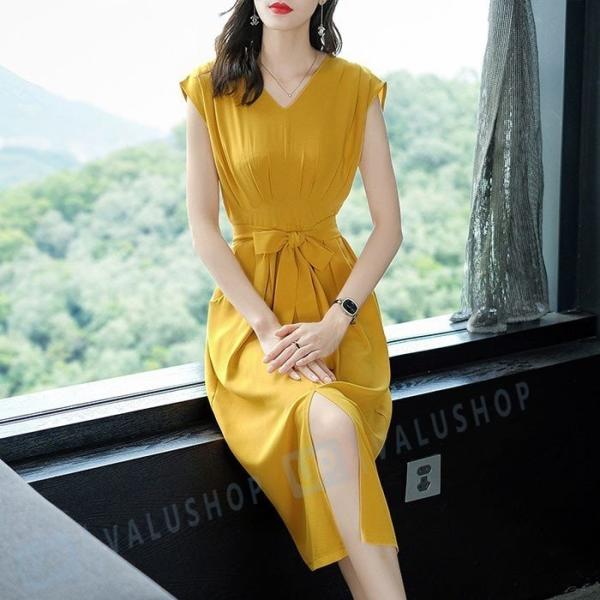 ワンピース 結婚式 レディース 膝丈 ワンピース 夏 ノースリーブ フレア チュニック 春夏新作 セール
