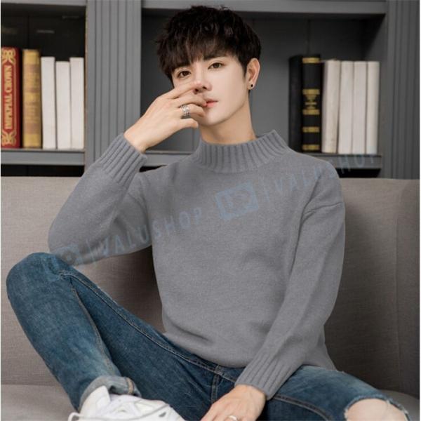 ニットセーター メンズ セーター 長袖 トップス 無地 期間限定今なら送料無料 秋冬 ニット 新作 4色 キレイめ カジュアル オシャレ 細身 シンプル