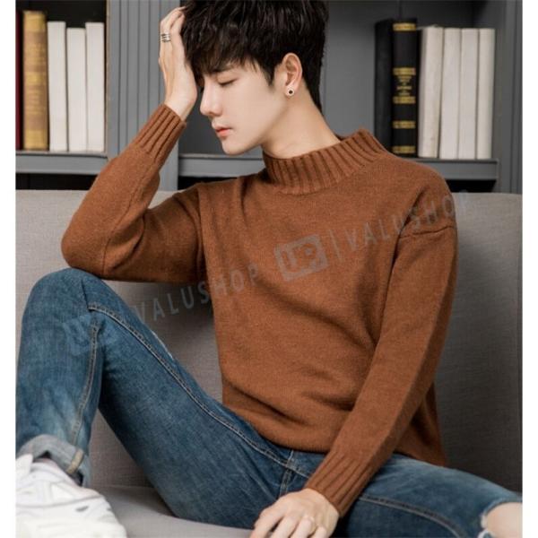 ニットセーター メンズ セーター 長袖 トップス 無地 期間限定今なら送料無料 秋冬 ニット 新作 4色 キレイめ カジュアル オシャレ 細身 シンプル
