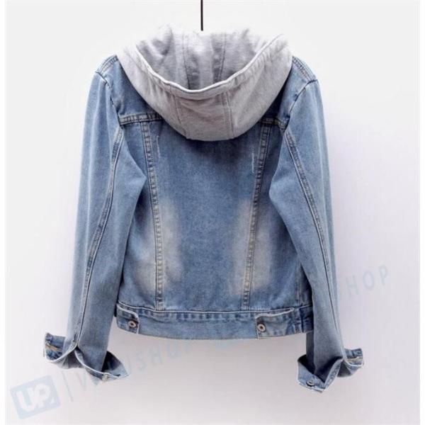 ジャケット レディース デニム フード付き デニムジャケット コート オーバーサイズ 業界no 1 ゆったり 40代 秋 アウター 30代 カジュアル ジージャン Gジャン 代