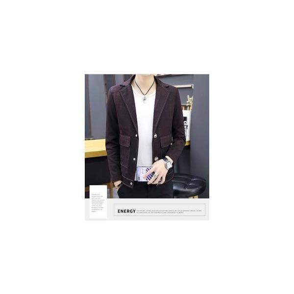 メンズスーツ テーラードジャケット 綿 ブルゾン 春秋冬 ビジネス アウター メンズカジュアル 通勤 長袖 評価