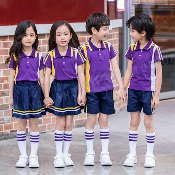 韓国子供服 新作 ワンピース セットアップ 女の子 男の子 リボン セーラー パープル 子供 キッズ 学院 キャンパス 夏