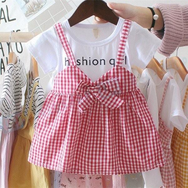キッズ 女の子 ベビー ワンピース チェック柄 韓国 子供服 夏着 スウィート カジュアル コーデ お出かけ 遠足