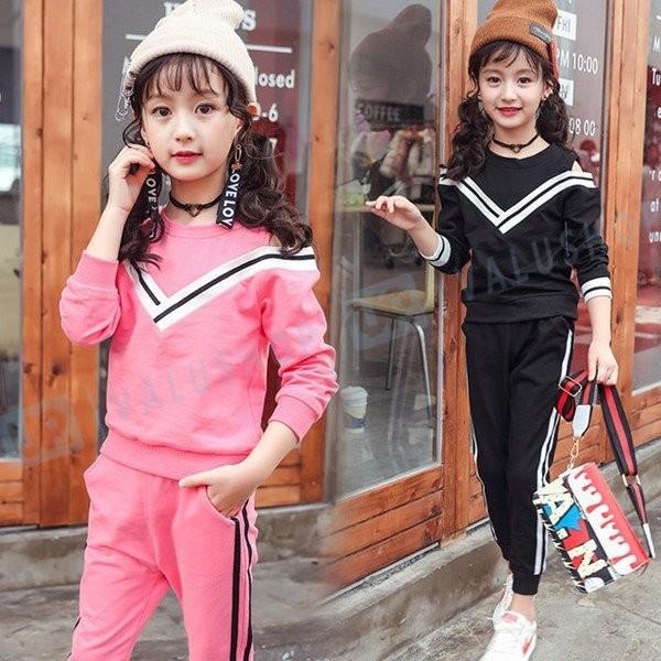 韓国子ども服 セットアップ 女の子 長袖 ジャージ 子供服 スウエット 上下 キッズ 運動着 ダンス衣装