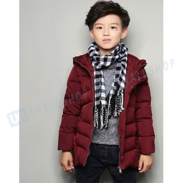 お気にいる 子供服ダウン風コート男の子中綿コートアウターキッズジュニアフード付き長袖暖かい通学可愛い韓国風入学式冬服