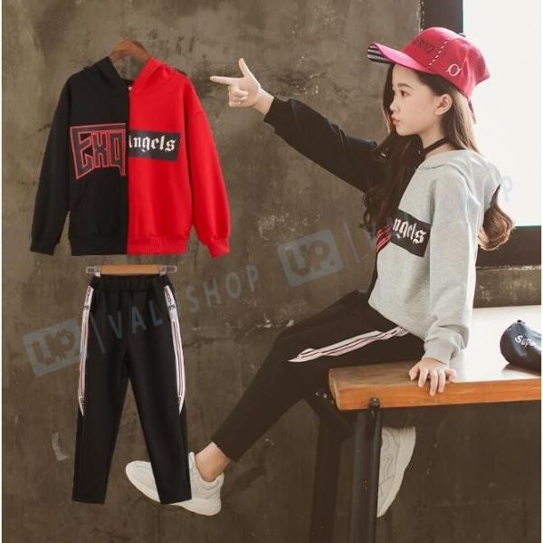 子供ジャージスポーツウェアセットアップパーカーパンツキッズ女の子トレーニングウェアスウェットかっこいい Barta1 Com