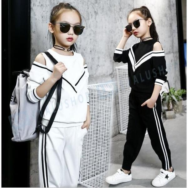 子供ジャージセットアップスウェットパーカートレーニングウェア女の子スポーツウェアキッズジュニア子供服春秋 Campusturkey