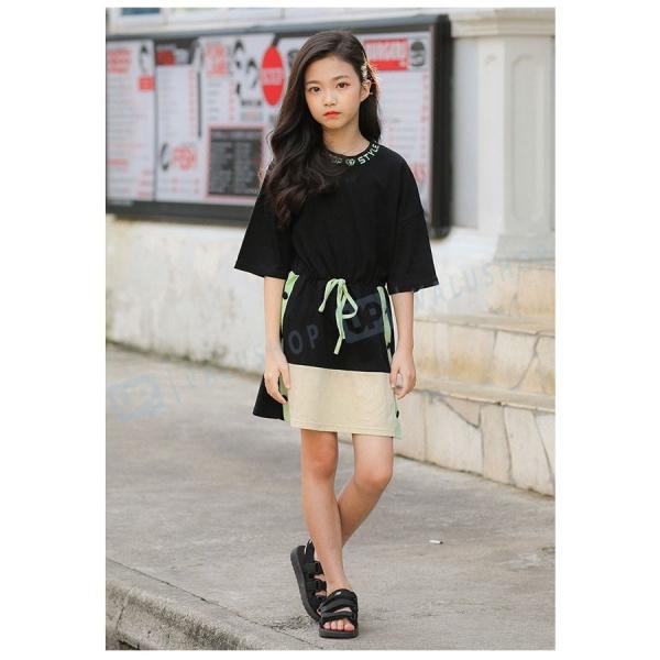 親子服 ワンピース原宿系 半袖 女の子 ドレス 夏服 お洒落 個性 お出かけ 1 140 160 150 子供用 170cm 130 人気激安 ダンスウェア