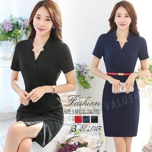 ワンピース レディース パーティードレス ｖネック ハイウェスト きれいめ 着痩せ 膝丈 おしゃれ 大人 二次会 40代 お呼ばれ Ol 30代 通勤 結婚式 在庫処分 披露宴 代