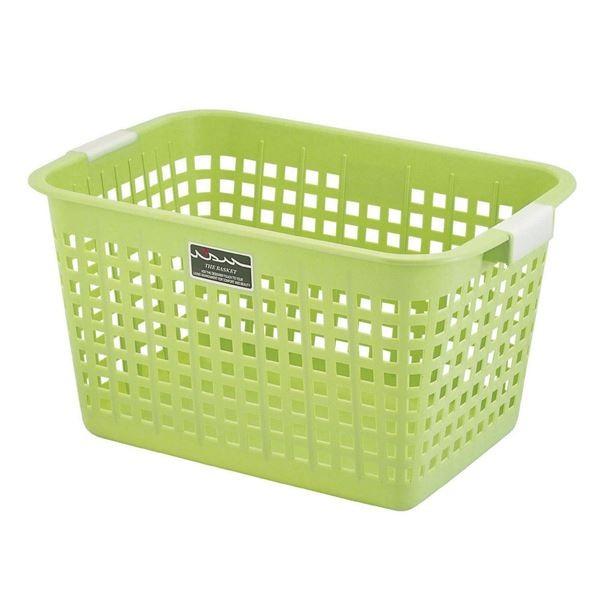 まとめ ニューキングバスケット 収納かご グリーン 持ち手付き 洗濯かご おもちゃ収納 16個セット チープ クローゼット収納