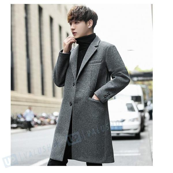 チェスターコート メンズ 冬 ロング 無地 ビジネス アウター 防寒 当店限定販売 大きいサイズ 新作 冬服 冬物