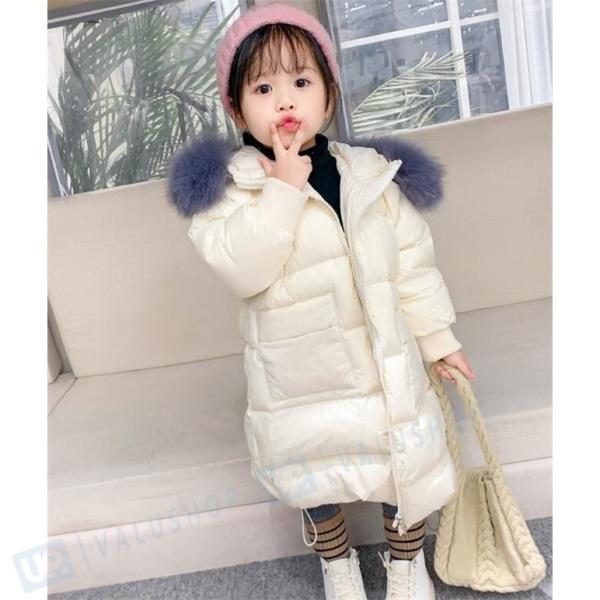 ダウンジャケット フード付き お気に入り 女の子 男の子 ダウンコート キッズ ジュニア コート ロングコート 防寒着 子ども用