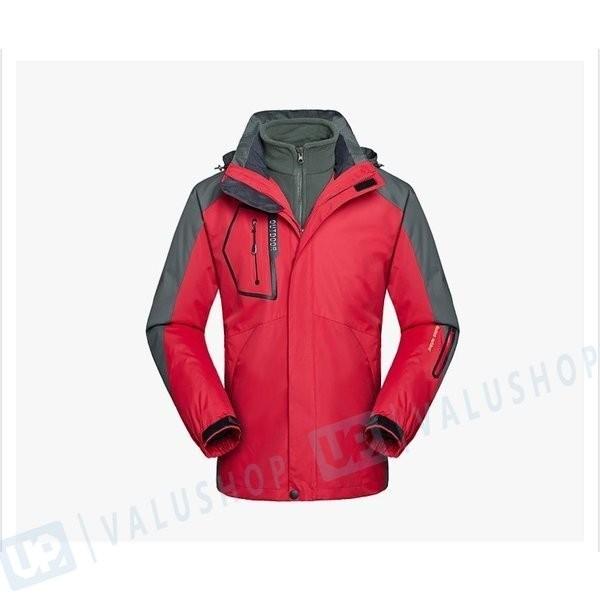 マウンテンパーカー メンズ レディース マウンテンジャケット コート アウトドアウェア 登山服 裏起毛 贈答 防水 冬 フード付き 防風 防寒 2点セット 男女兼用