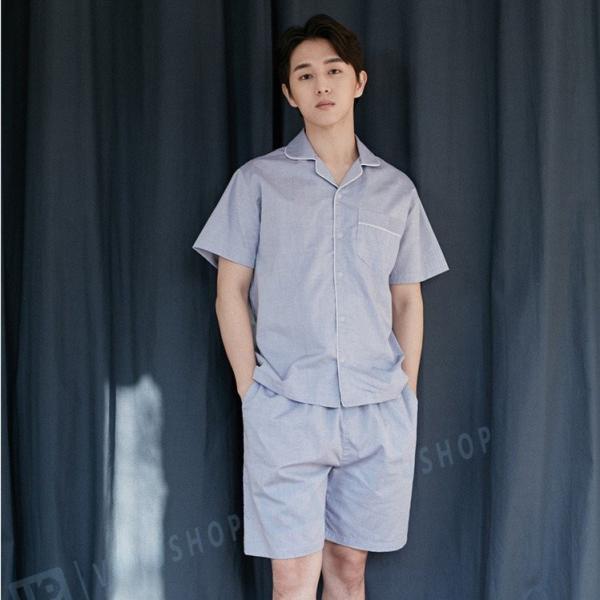 ペアパジャマ カップルパジャマ 春夏 前開き パジャマ 半袖 男女上下セット シャツパジャマ ランジェリー 綿 メンズ 襟付き レディース 至高 ルームウェア 部屋着