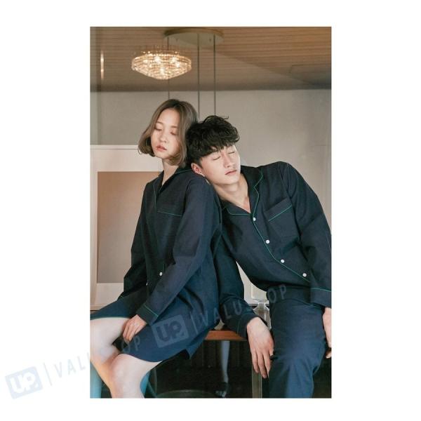 カップル お揃い 服 パジャマ ペア 可愛い 長袖 ワンピース ペアパジャマ ペアルック 付与