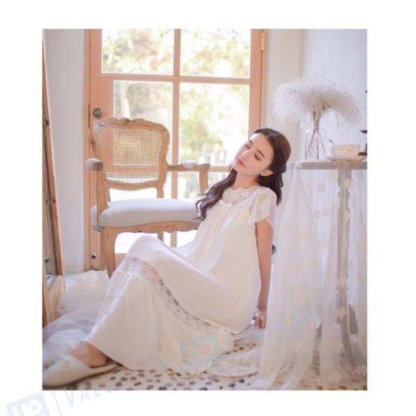 ネグリジェ レディース 夏 ワンピース ロングネグリジェ レース 姫 ノースリーブ 大人可愛い おすすめ ロープ 寝巻き フェイク ルームウェア 女性 部屋着