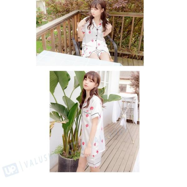 パジャマ レディース 夏 買い物 半袖 前開き 2点セットパジャマ ショットパンツ 上下セット ルームウエア シャツパジャマ 全3色 可愛い 部屋着 フェイク絹