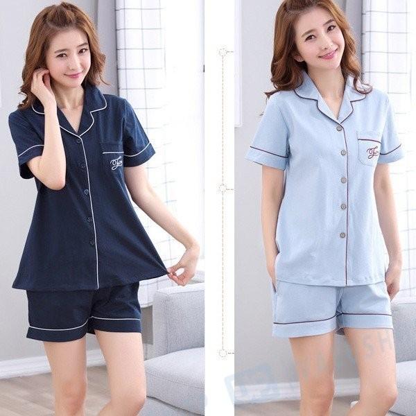 パジャマ レディース 春夏 前開きパジャマ 半袖上下セット 韓国風 部屋着 可愛い レディースルームウエア ショットパンツ 綿 シャツパジャマ 正規取扱店