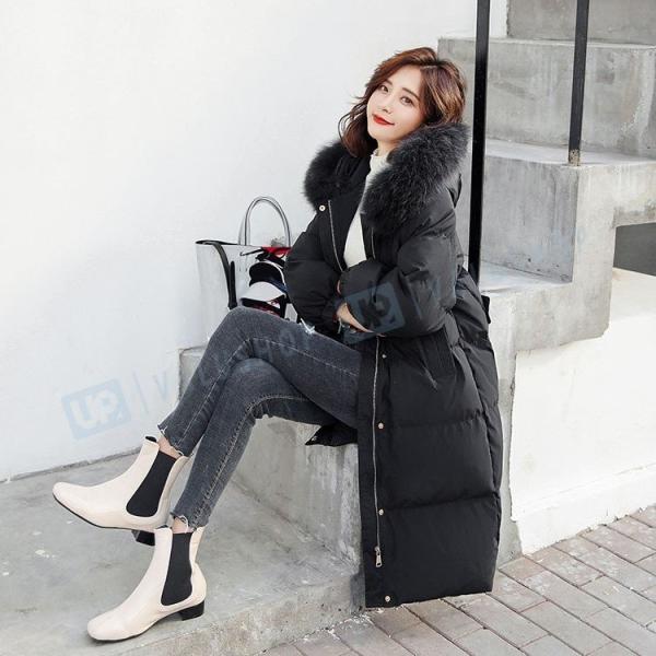 レディース 無地 ロング丈 中綿コート フード付き ファー付き ジャケット 綿入れコート 人気 おすすめ 防風 冬服 アウター カジュアル 秋冬 防寒 暖かいおしゃれ エレガント