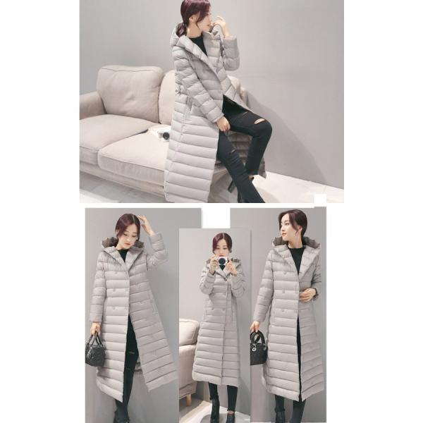 ダウンコート レディース ロング丈 ダウンジャケット フード付き アウター エレガント 黒い 防風 しゃれ 防寒 ロングダウンコート お気にいる カジュアル コートお 通勤服