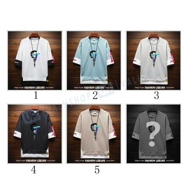 Tシャツ メンズ 丸襟 おしゃれ 半袖 カジュアルtシャツ ハンサム 安い 春夏 大きいサイズ 注文後の変更キャンセル返品