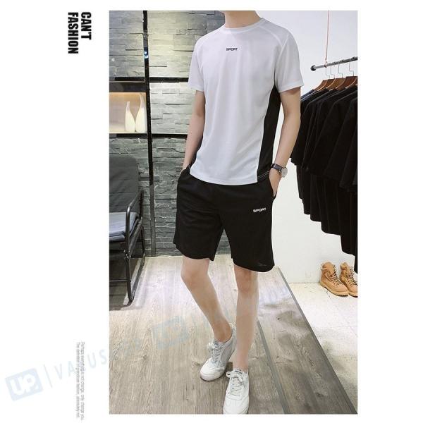 夏用 メンズ ランパン ランショーツ 上下セット 吸汗速乾 オンライン限定商品 半袖tシャツ ランニングウェア ジム ジョギング マラソン スポーツウエア トレーニングウェア 男性用