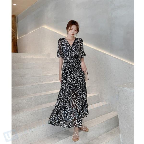 ワンピース レディース 40代 マキシワンピース 花柄 春夏 きれいめ膝丈 情熱セール 大きいサイズ 半袖 通勤 お出かけ ワンピース上品 30代 大人