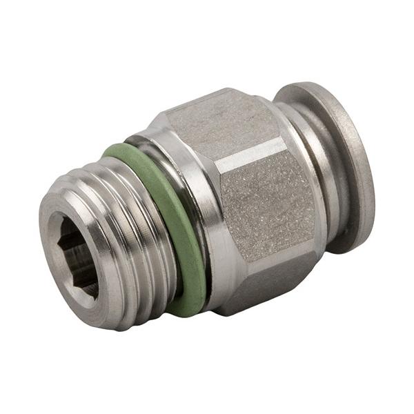Φ4×G1/4(8A) SUS316Lワンタッチチューブ継手 六角穴付き Φ4×G1/4(8A) SUS316Lワンタッチチューブ継手 六角穴付き