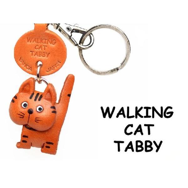 とらねこちゃん あるき 猫キーホルダー トラねこ トラネコ バンカクラフト 革物語 Vanca Craft レザー 手作り 雑貨 革小物 名入れ 楽しい革雑貨の贈り物 Vanca Craft 通販 Yahoo ショッピング