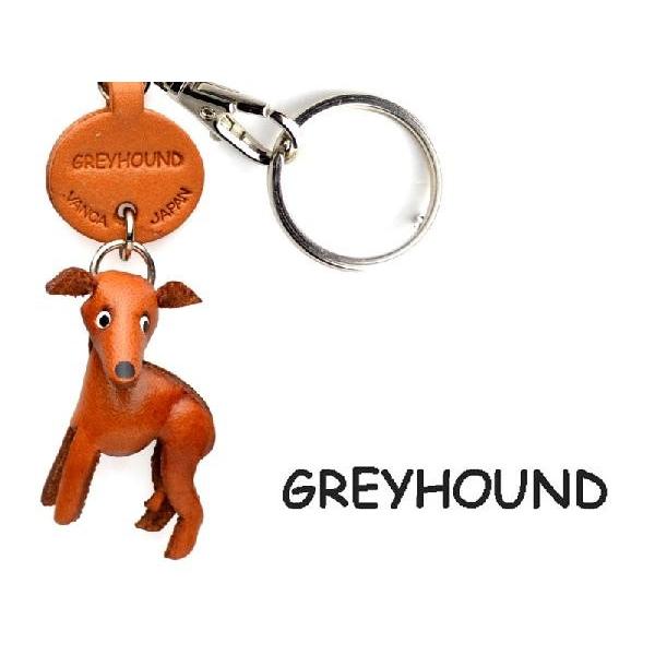 グレーハウンド グレイハウンド 犬キーホルダー バンカクラフト 革物語 VANCA CRAFT レザー 手作り 雑貨 革小物 犬種 名入れ可