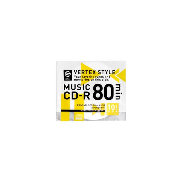 VERTEX CD-R(Audio) 80 10P CNWFbgv^Ή(zCg) 10CDRA.80VX.WP