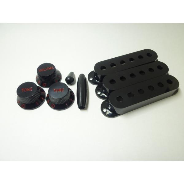<VANDY GUITAR> ST KNOB (Black) RED フルセット