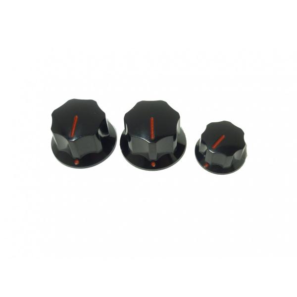 BASS KNOB (Black) RED