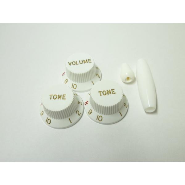 <VANDY GUITAR> ST KNOB (White) R8 キャップセット