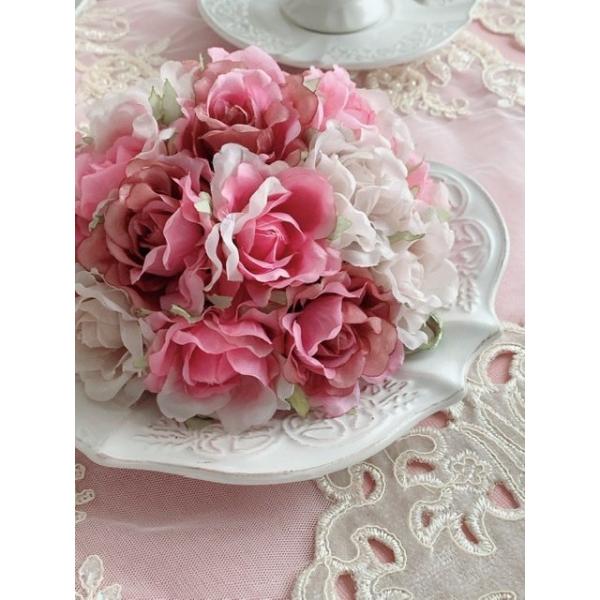 ローズブーケ・ピンクミックス 薔薇 イミテーションフラワー 造花