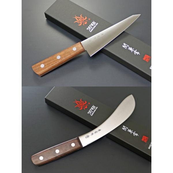 包丁 KC-338 骨透 角 & KC-337 頭オトシセット 関兼常 ローズ柄