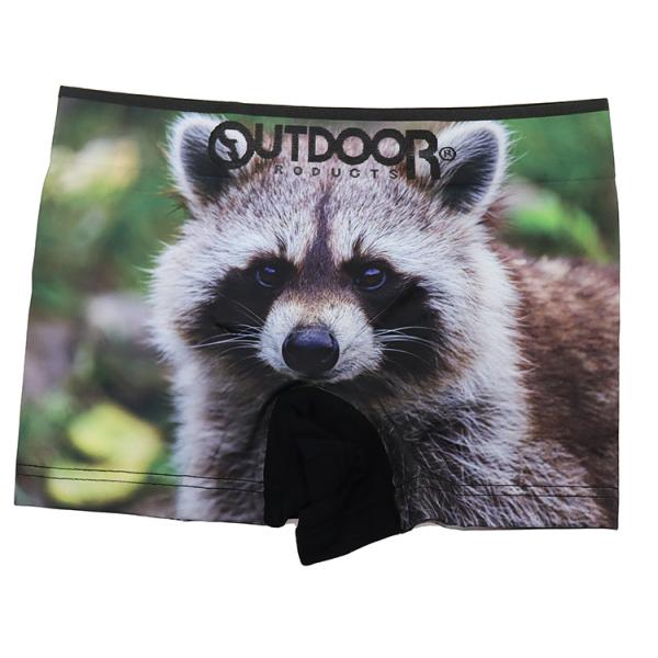 outdoor ボクサーパンツ アニマル あらいぐま メンズ 成型 ストレッチ まえとじ OUTDOOR ブランド アウトドアボクサーパンツ 下着
