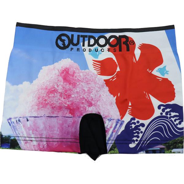 outdoor ボクサーパンツ かき氷 メンズ 成型 ストレッチ まえとじ OUTDOOR ブランド アウトドアボクサーパンツ 下着