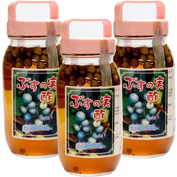 ■内容量:800ml×3本　■原材料：ぶすの実、米酢、グラニュー糖、はちみつ■会津ではぶすの実の名前で知られていますが、一般的にはノブドウ、ウマブドウと呼ばれている植物の実です。■肝臓に負担をかけないよう焼酎ではなくお酢でつけたヘルシーなぶ...