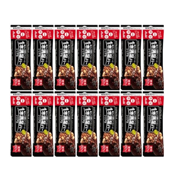 アサヒグループ食品 1本満足バー シリアルブラック糖質80％オフ 14本