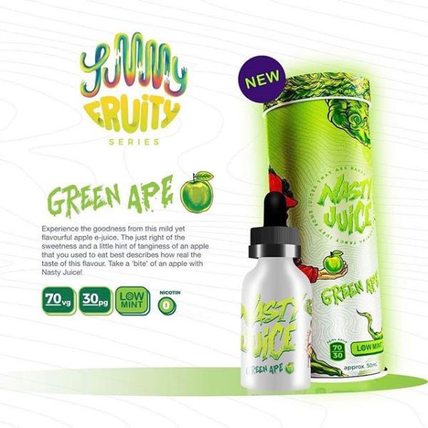 VAPE(dq^oR)pLbh Nasty JuiceiiXeB[W[XjGREEN APEiO[GCvj50ml