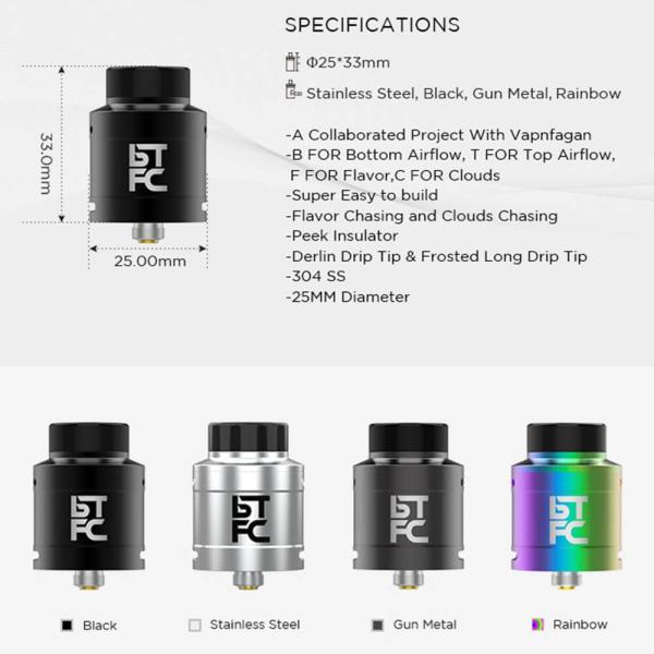 Augvape Btfc Rda 電子タバコ アトマイザー 25mm 爆煙 フレーバーチェイサー Bf対応 Buyee Buyee 提供一站式最全面最專業現地yahoo Japan拍賣代bid代拍代購服務 Bot Online