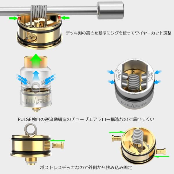 Vandy Vape Pulse 22 Bf Rda 直ドリ パルス ボトムフィーダー 正規取扱店 フレーバーチェイサー