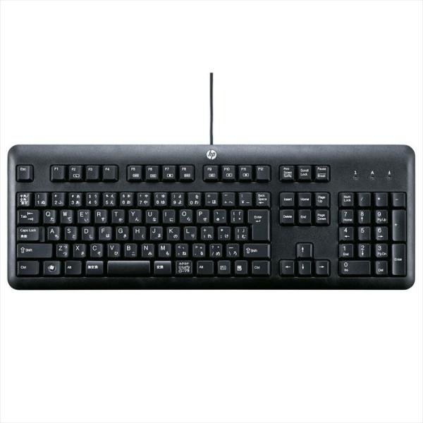 ■新品未使用■メイド柄・日本語USBキーボード・keyboard・保管品■ 中古品)hp USB日本語キーボード KU-1156 ブラック k_brd __