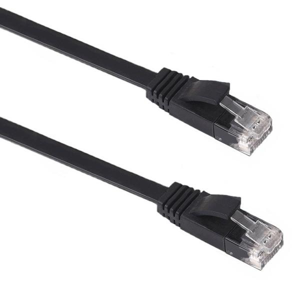 【並行輸入品】Cat6 LANケーブル ブラック 5m カテゴリ6 フラット 薄型 LANケーブル _.