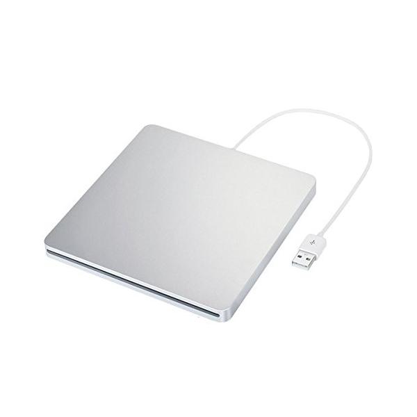 【並行輸入品】USB2.0対応 ポータブルDVDドライブ/スロットイン CD-RW/DVD-RW Windows/Mac両対応 USBケーブル付き 超薄型 __